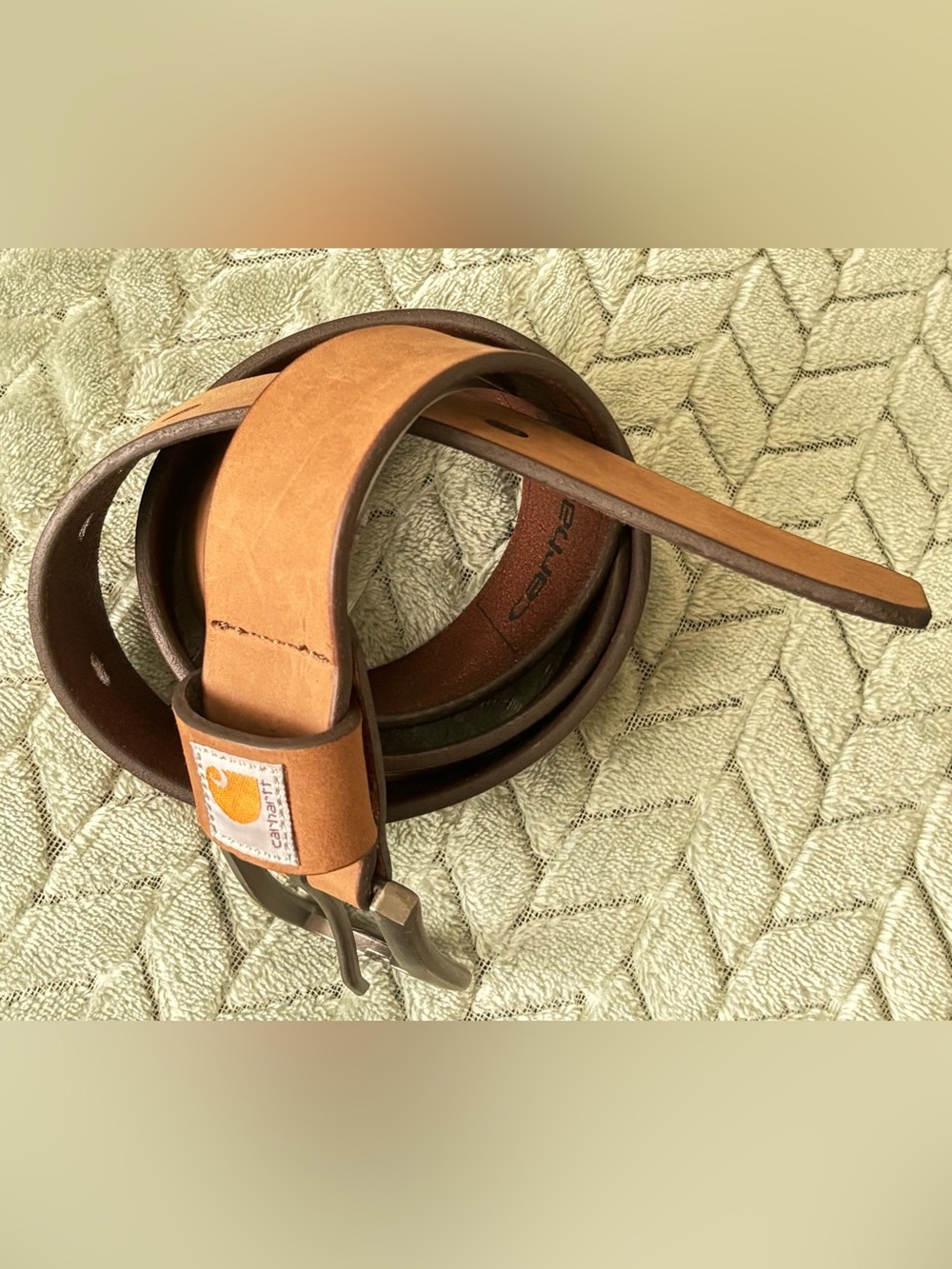 CARHARTT BROWN LEATHER BELT, size XL